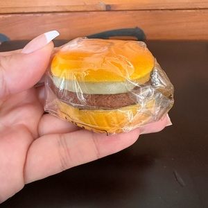 Hamburger Squishy Keychain